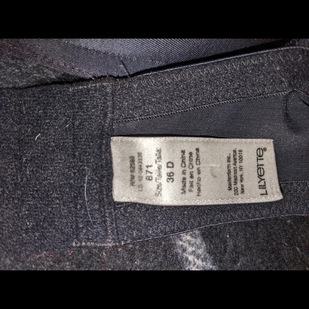 Lilyette Black Padded 36D Bra - Picture 4 of 4